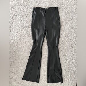 Shinestar Black Faux Leather Pants